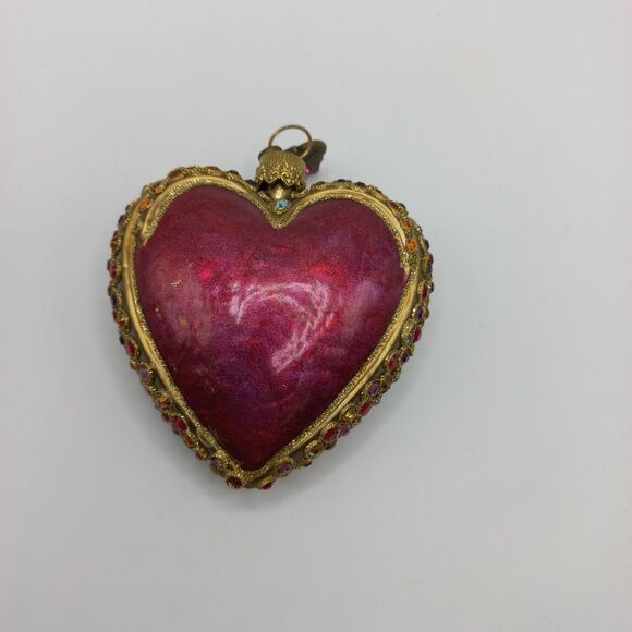 Jeweled Heart Ornament by Jay Strongwater Glass with Crystals - Picture 6 of 16